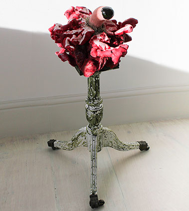 ruth dupre, ceramic, galss and foud wood, arthouse1 exhibition